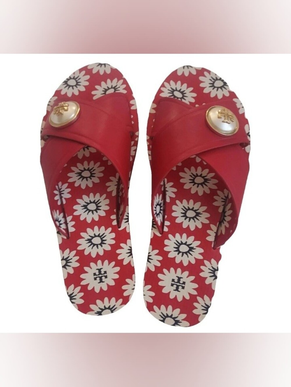 Tory Burch Slides Size 5 With Original Box